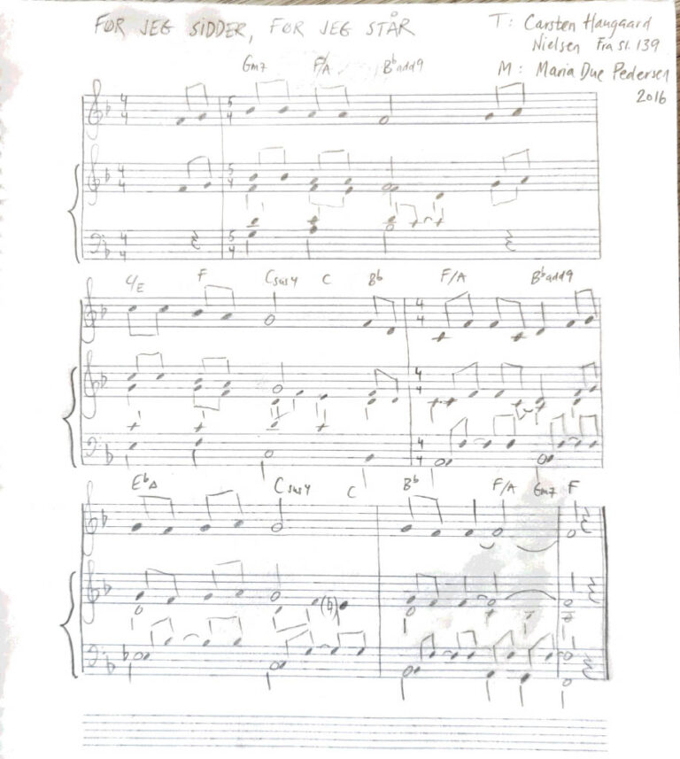 før jeg sidder, melodi udsat