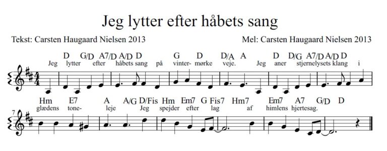 jeg lytter efter håbets sang