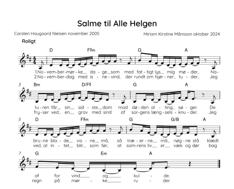 novembermørke dag melodi ii